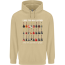 I have Too Many Guitars Guitarist Acoustic Mens 80% Cotton Hoodie Sand