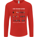 I have Too Many Guitars Guitarist Acoustic Mens Long Sleeve T-Shirt Red