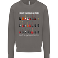 I have Too Many Guitars Guitarist Acoustic Mens Sweatshirt Jumper Charcoal