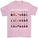 I have Too Many Guitars Guitarist Acoustic Mens T-Shirt Cotton Gildan Light Pink