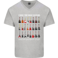 I have Too Many Guitars Guitarist Acoustic Mens V-Neck Cotton T-Shirt Sports Grey