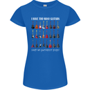 I have Too Many Guitars Guitarist Acoustic Womens Petite Cut T-Shirt Royal Blue
