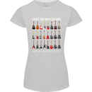 I have Too Many Guitars Guitarist Acoustic Womens Petite Cut T-Shirt Sports Grey