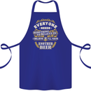I'll Have Another Beer Funny Alcohol Cotton Apron 100% Organic Royal Blue
