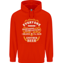 I'll Have Another Beer Funny Alcohol Mens 80% Cotton Hoodie Bright Red