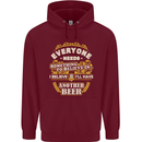 I'll Have Another Beer Funny Alcohol Mens 80% Cotton Hoodie Maroon
