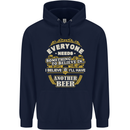 I'll Have Another Beer Funny Alcohol Mens 80% Cotton Hoodie Navy Blue
