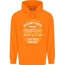 I'll Have Another Beer Funny Alcohol Mens 80% Cotton Hoodie Orange