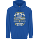 I'll Have Another Beer Funny Alcohol Mens 80% Cotton Hoodie Royal Blue