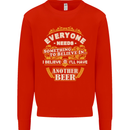 I'll Have Another Beer Funny Alcohol Mens Sweatshirt Jumper Bright Red
