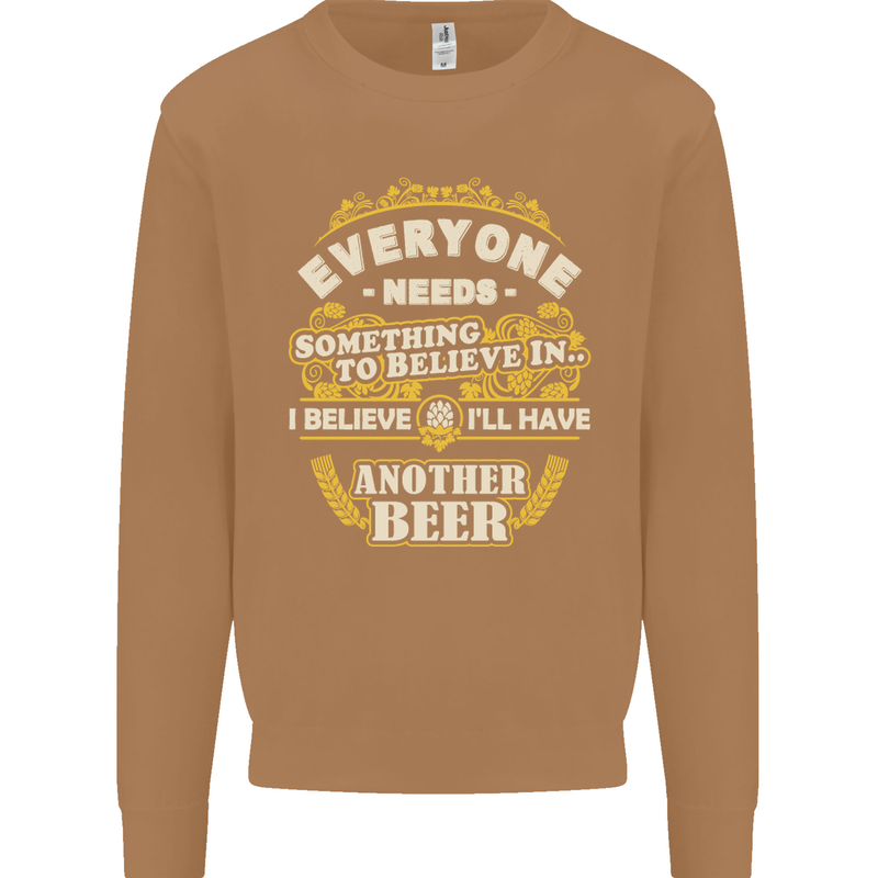 I'll Have Another Beer Funny Alcohol Mens Sweatshirt Jumper Caramel Latte