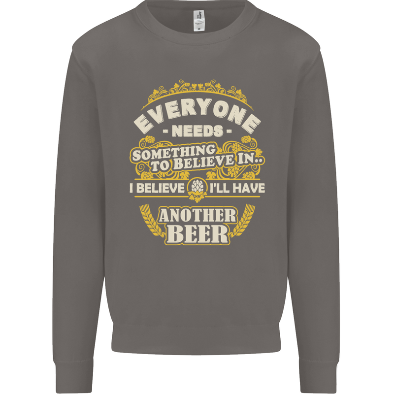 I'll Have Another Beer Funny Alcohol Mens Sweatshirt Jumper Charcoal