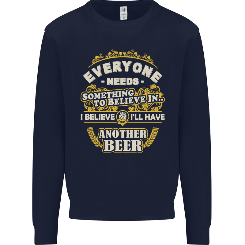 I'll Have Another Beer Funny Alcohol Mens Sweatshirt Jumper Navy Blue