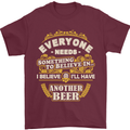 I'll Have Another Beer Funny Alcohol Mens T-Shirt Cotton Gildan Maroon