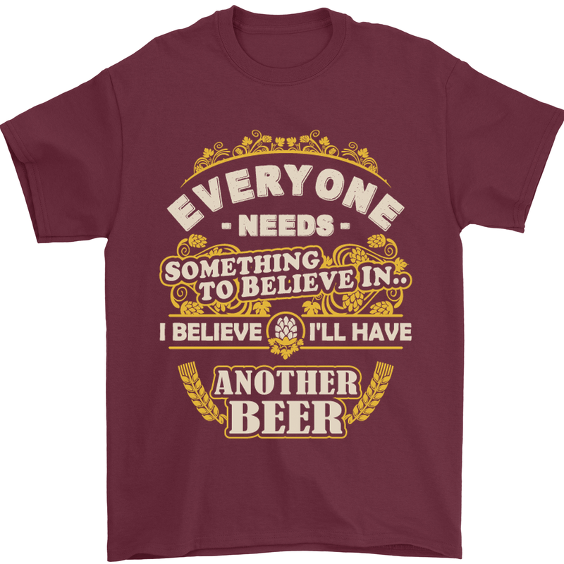 I'll Have Another Beer Funny Alcohol Mens T-Shirt Cotton Gildan Maroon