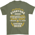 I'll Have Another Beer Funny Alcohol Mens T-Shirt Cotton Gildan Military Green
