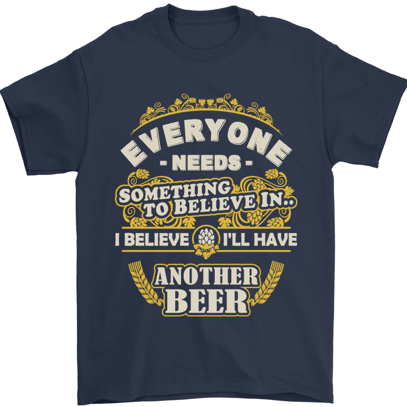 I'll Have Another Beer Funny Alcohol Mens T-Shirt Cotton Gildan Navy Blue