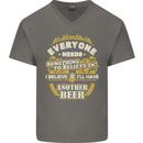 I'll Have Another Beer Funny Alcohol Mens V-Neck Cotton T-Shirt Charcoal