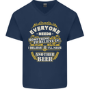 I'll Have Another Beer Funny Alcohol Mens V-Neck Cotton T-Shirt Navy Blue