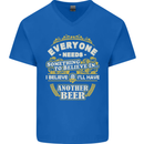 I'll Have Another Beer Funny Alcohol Mens V-Neck Cotton T-Shirt Royal Blue