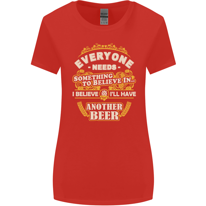 I'll Have Another Beer Funny Alcohol Womens Wider Cut T-Shirt Red