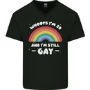 I'm 30 And I'm Still Gay LGBT Mens V-Neck Cotton T-Shirt Black