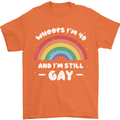 I'm 40 And I'm Still Gay LGBT Mens T-Shirt Cotton Gildan Orange