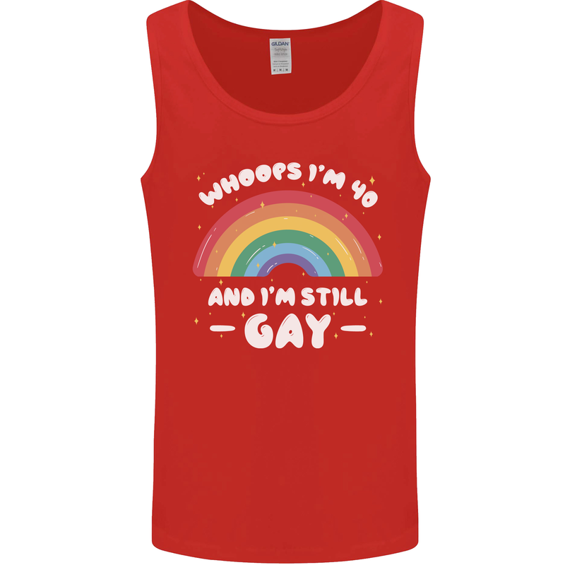 I'm 40 And I'm Still Gay LGBT Mens Vest Tank Top Red