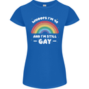 I'm 40 And I'm Still Gay LGBT Womens Petite Cut T-Shirt Royal Blue