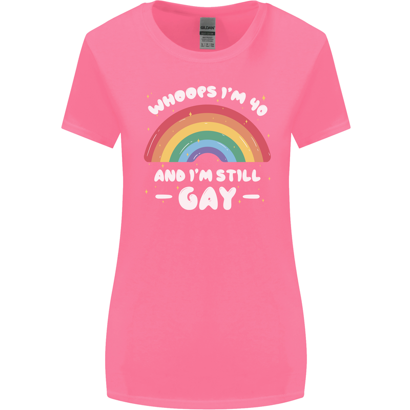 I'm 40 And I'm Still Gay LGBT Womens Wider Cut T-Shirt Azalea