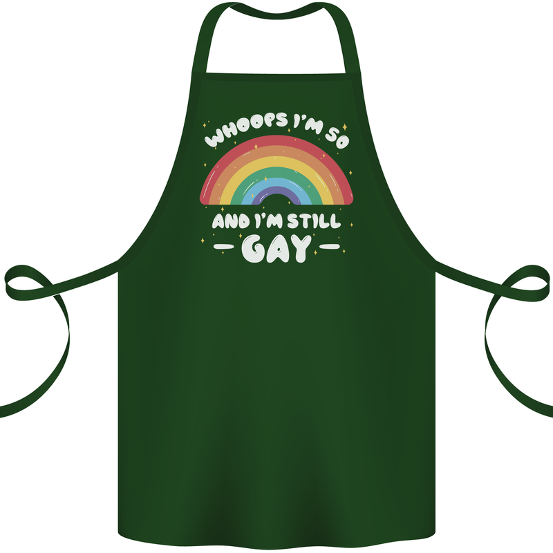 I'm 50 And I'm Still Gay LGBT Cotton Apron 100% Organic Forest Green