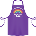 I'm 50 And I'm Still Gay LGBT Cotton Apron 100% Organic Purple