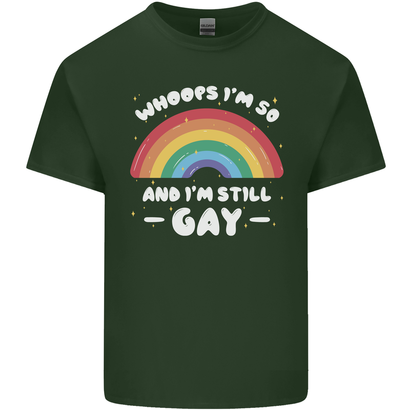 I'm 50 And I'm Still Gay LGBT Mens Cotton T-Shirt Tee Top Forest Green