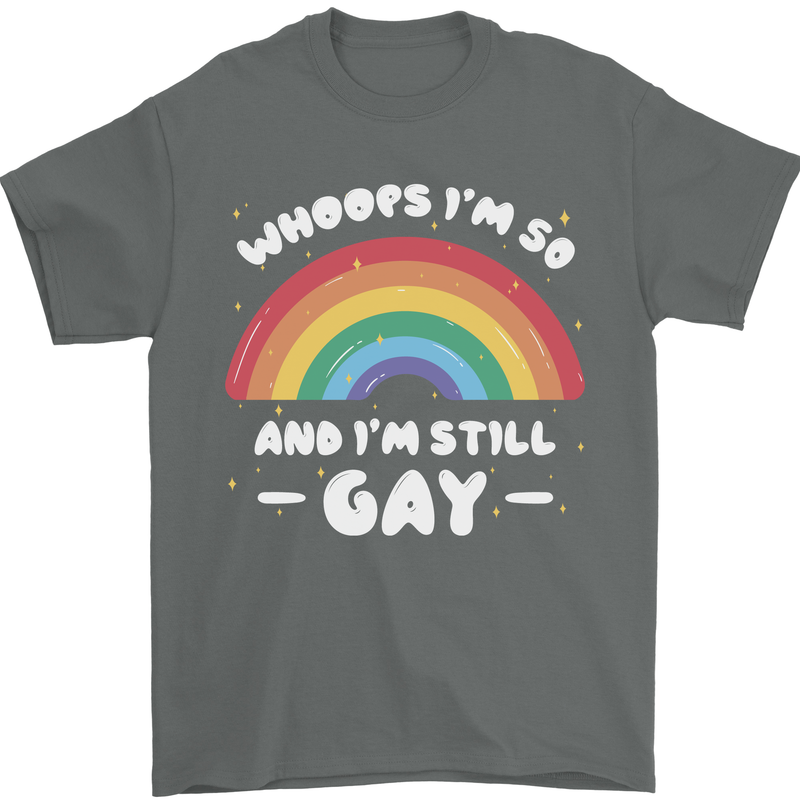 I'm 50 And I'm Still Gay LGBT Mens T-Shirt Cotton Gildan Charcoal