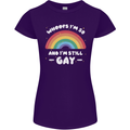 I'm 50 And I'm Still Gay LGBT Womens Petite Cut T-Shirt Purple