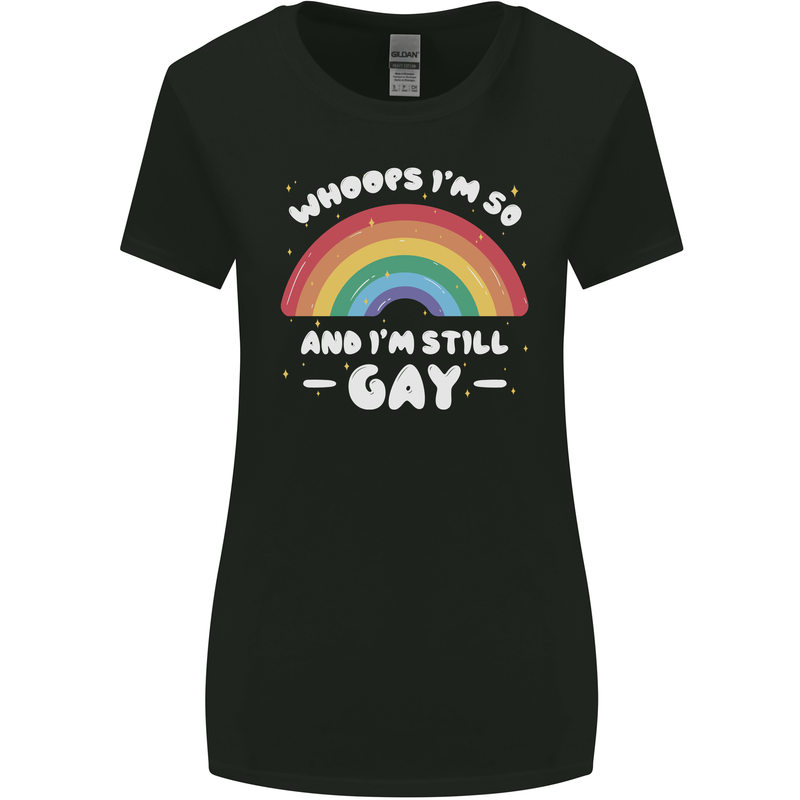 I'm 50 And I'm Still Gay LGBT Womens Wider Cut T-Shirt Black