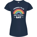 I'm 60 And I'm Still Gay LGBT Womens Petite Cut T-Shirt Navy Blue