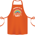 I'm 70 And I'm Still Gay LGBT Cotton Apron 100% Organic Orange