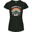 I'm 70 And I'm Still Gay LGBT Womens Petite Cut T-Shirt Black