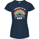 I'm 70 And I'm Still Gay LGBT Womens Petite Cut T-Shirt Navy Blue