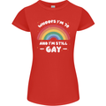 I'm 70 And I'm Still Gay LGBT Womens Petite Cut T-Shirt Red