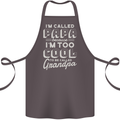 I'm Called Papa Grandparents Day Cotton Apron 100% Organic Dark Grey