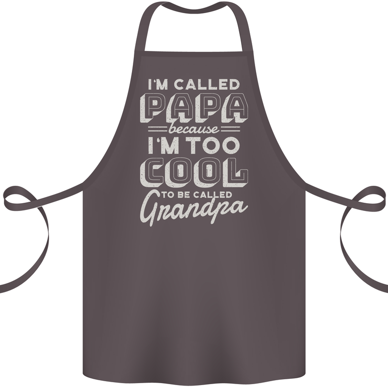 I'm Called Papa Grandparents Day Cotton Apron 100% Organic Dark Grey