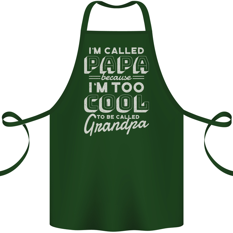 I'm Called Papa Grandparents Day Cotton Apron 100% Organic Forest Green