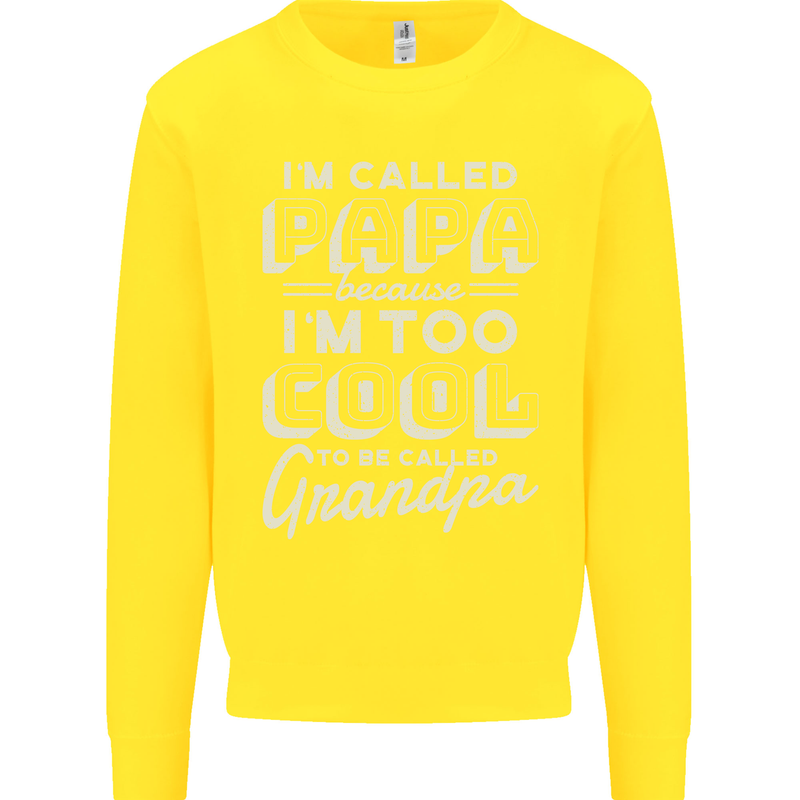 I'm Called Papa Grandparents Day Kids Sweatshirt Jumper Yellow