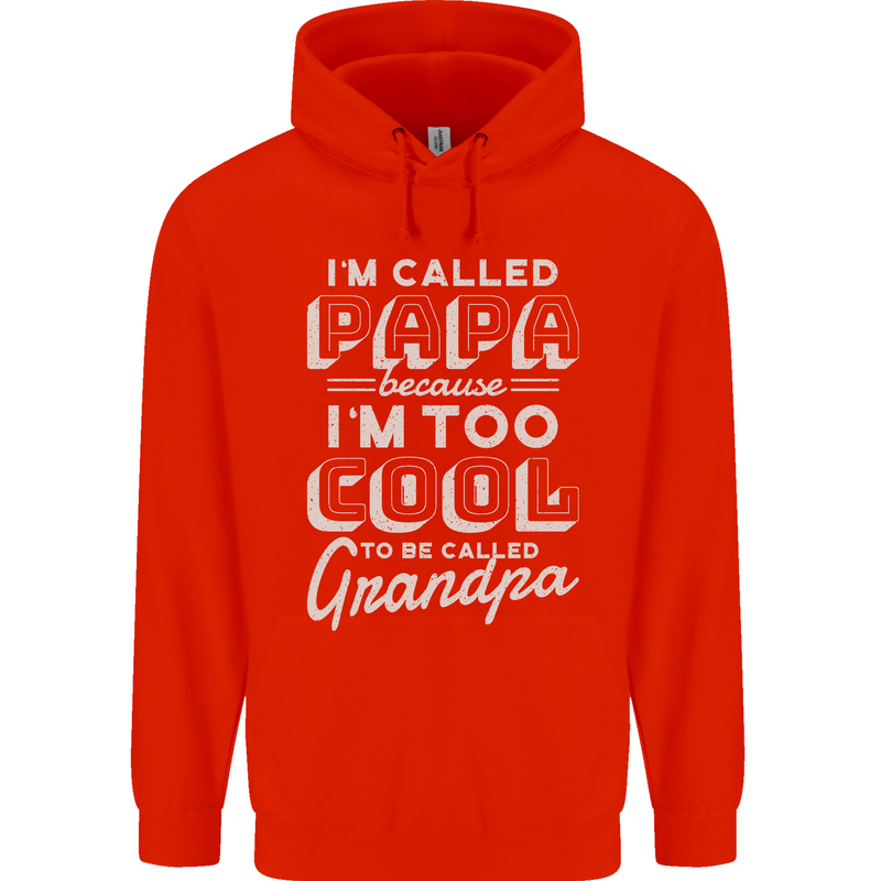 I'm Called Papa Grandparents Day Mens 80% Cotton Hoodie Bright Red