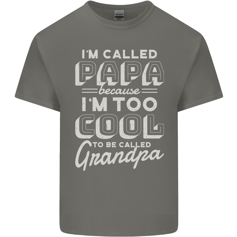 I'm Called Papa Grandparents Day Mens Cotton T-Shirt Tee Top Charcoal
