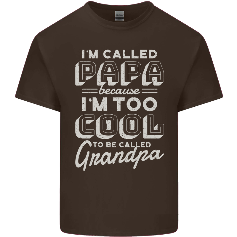 I'm Called Papa Grandparents Day Mens Cotton T-Shirt Tee Top Dark Chocolate