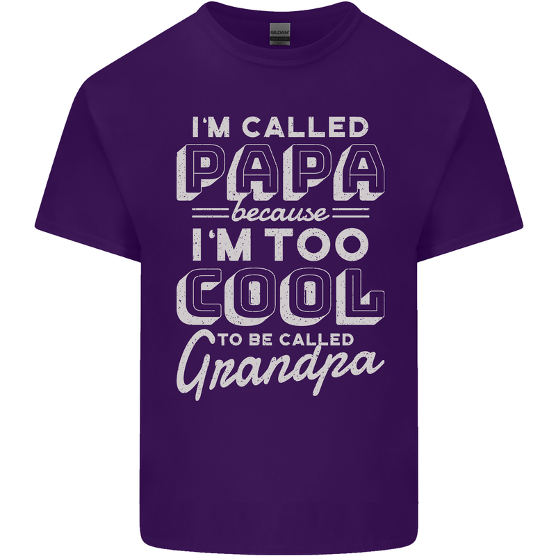 I'm Called Papa Grandparents Day Mens Cotton T-Shirt Tee Top Purple