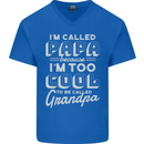 I'm Called Papa Grandparents Day Mens V-Neck Cotton T-Shirt Royal Blue